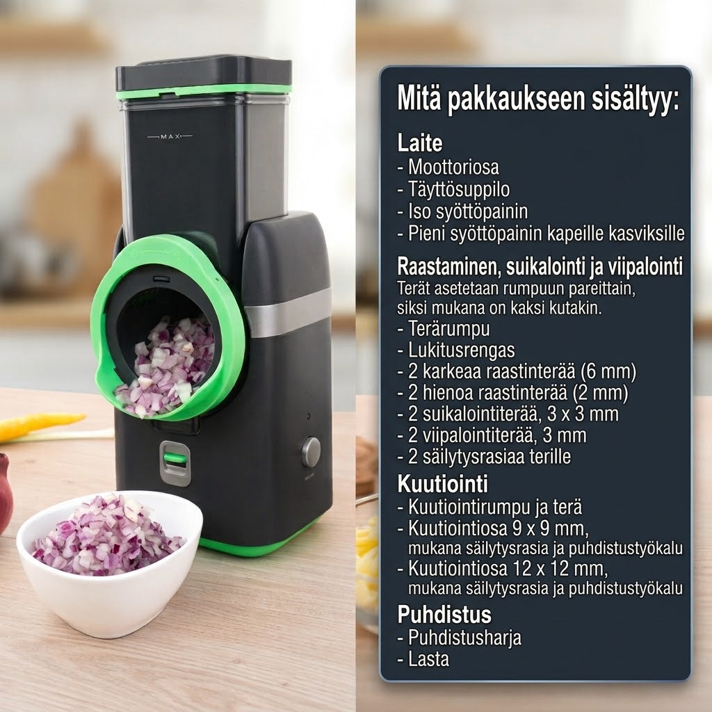 Sähköinen vihannesleikkuri - Nicer Dicer Electro