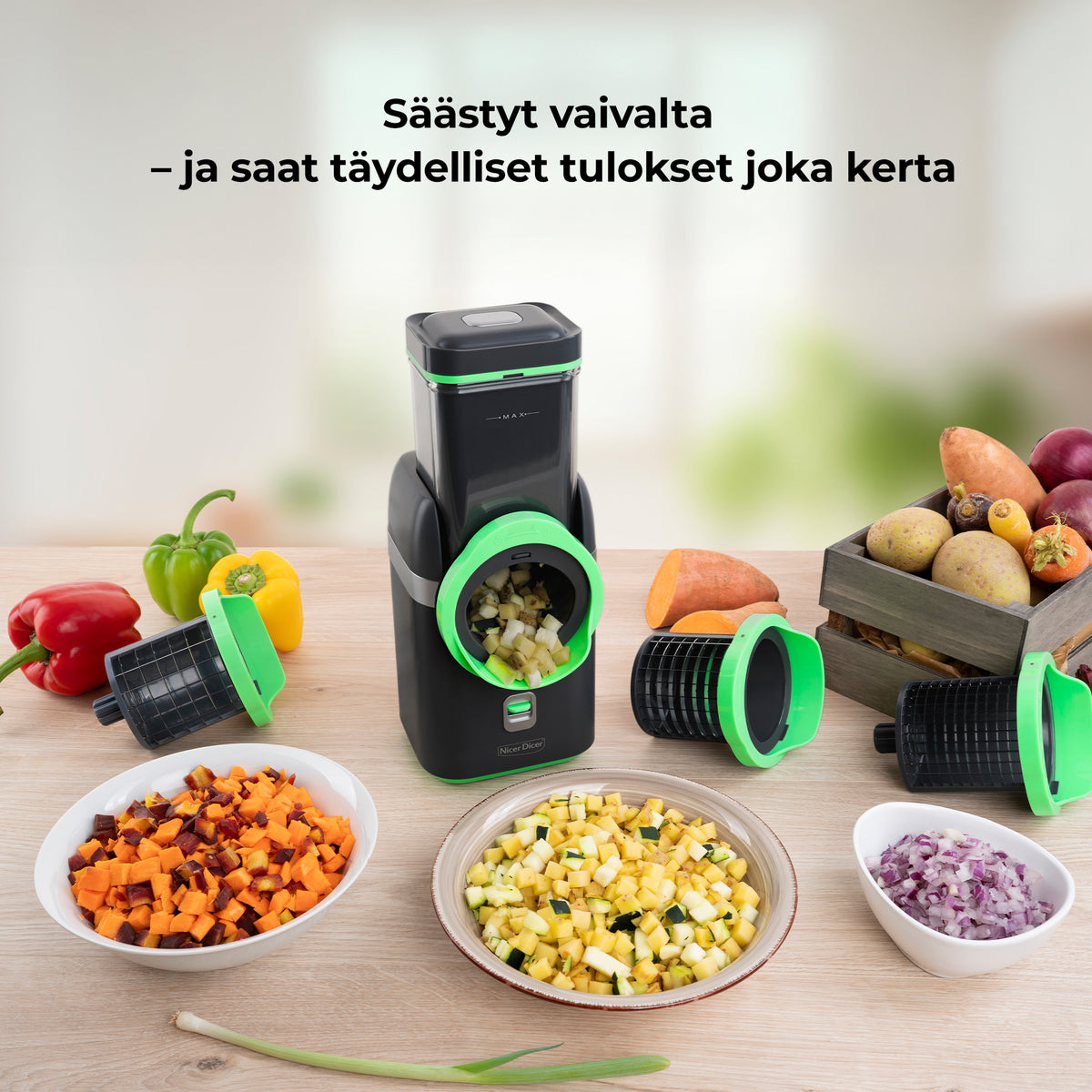Sähköinen vihannesleikkuri - Nicer Dicer Electro